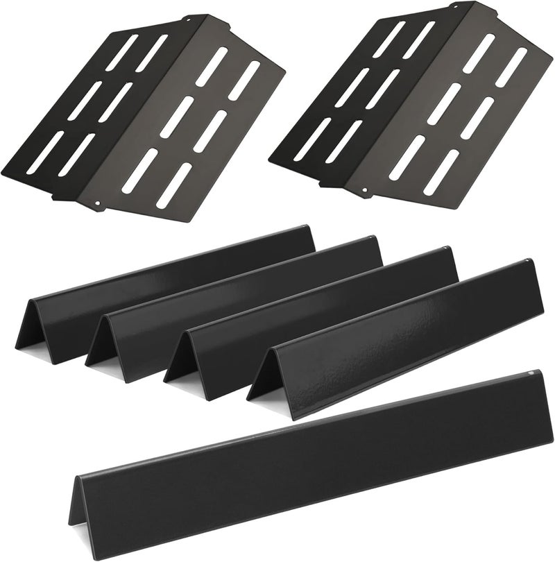 Leship Store 17.5" Flavorizer bar Grill Parts for Weber Genesis 300 E310 E320 E330 S310 S320 S330 Grill(Front Control Knob),Porcelain-Enameled Flavor Bars Heat Deflector Replacement for Weber 7620 7622 - Image 1